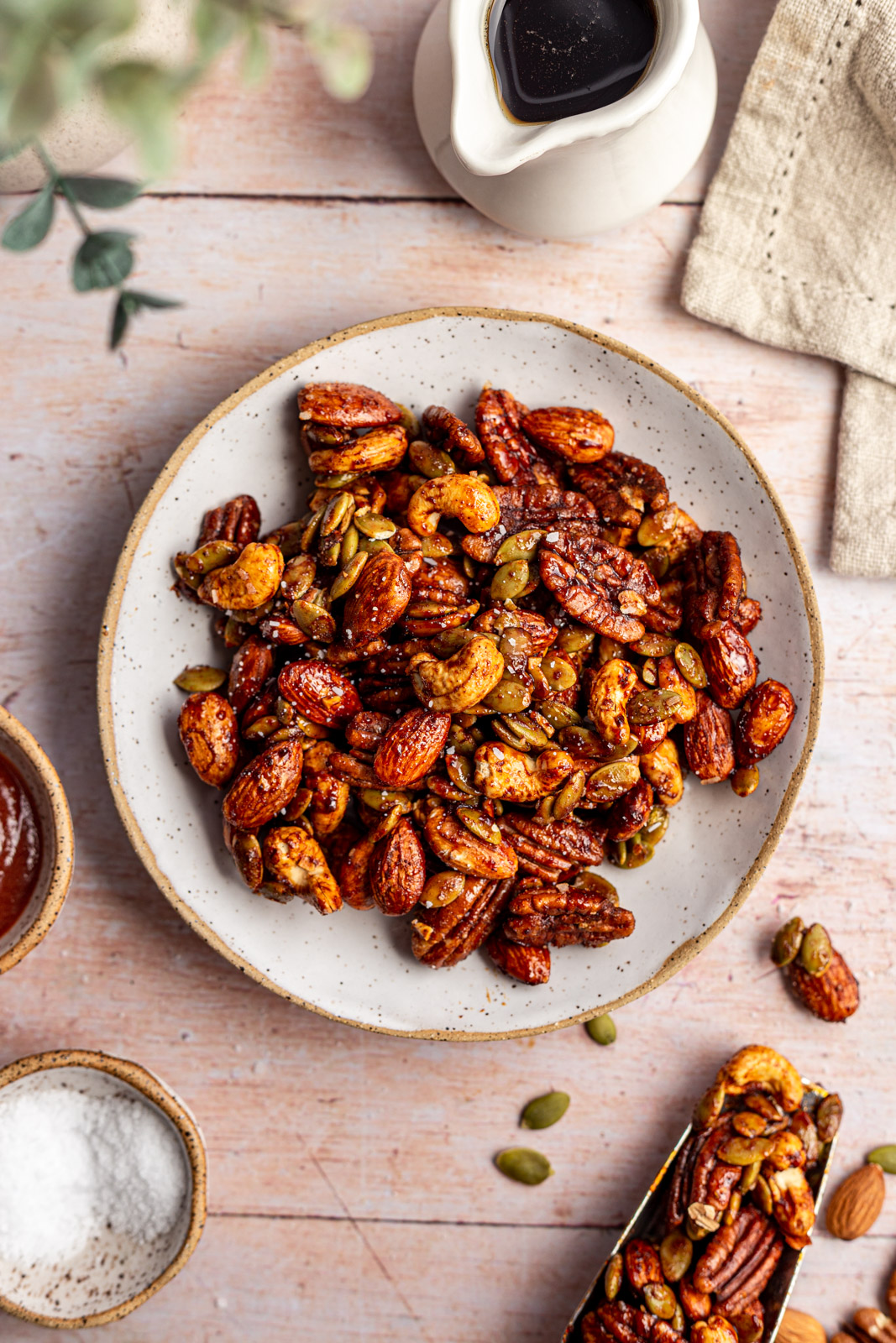 Vegan Sweet & Spicy Roasted Nuts